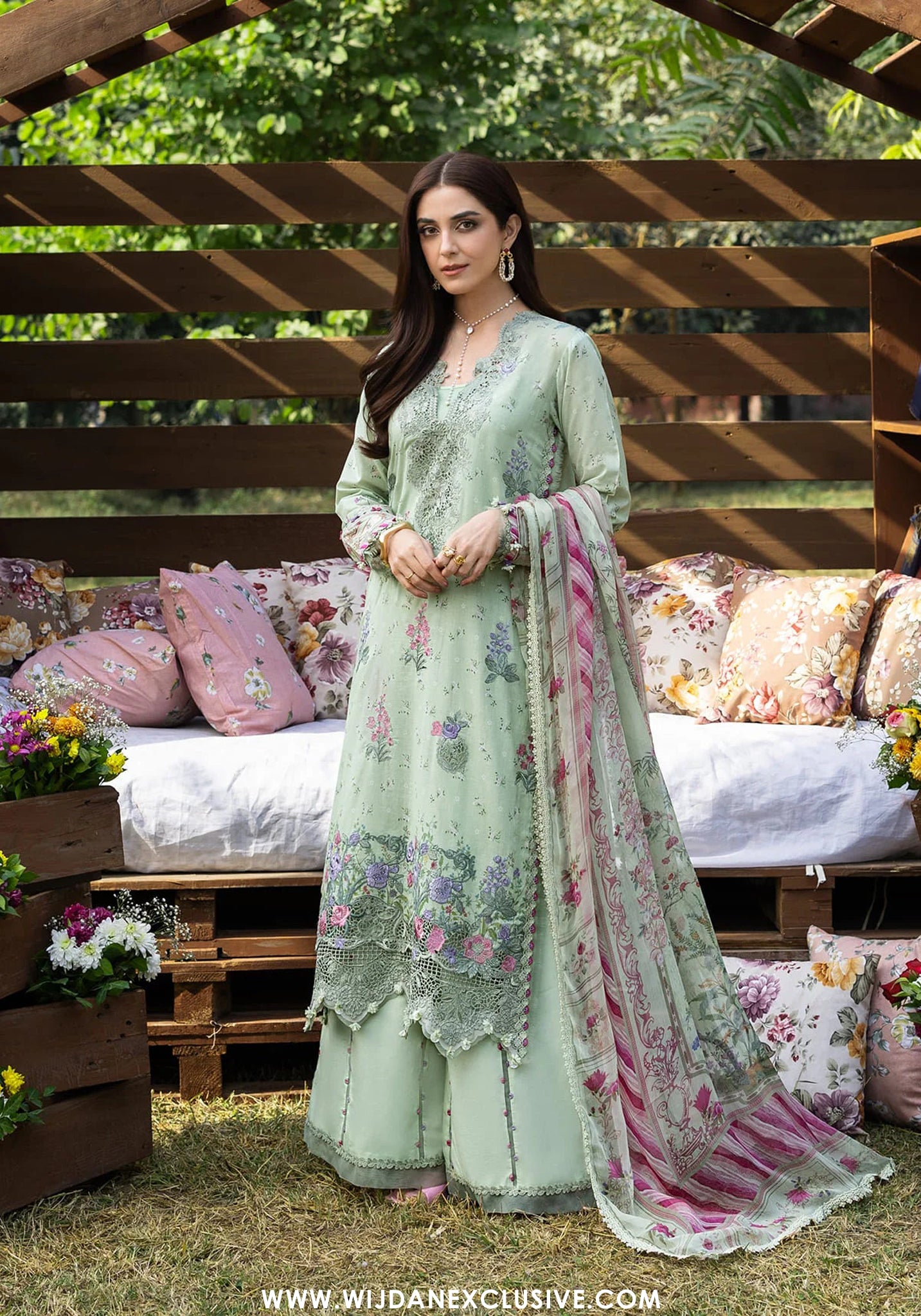 Elaf Chikankari Unstitched Print Collection - 2026 ERC-7B NAHL