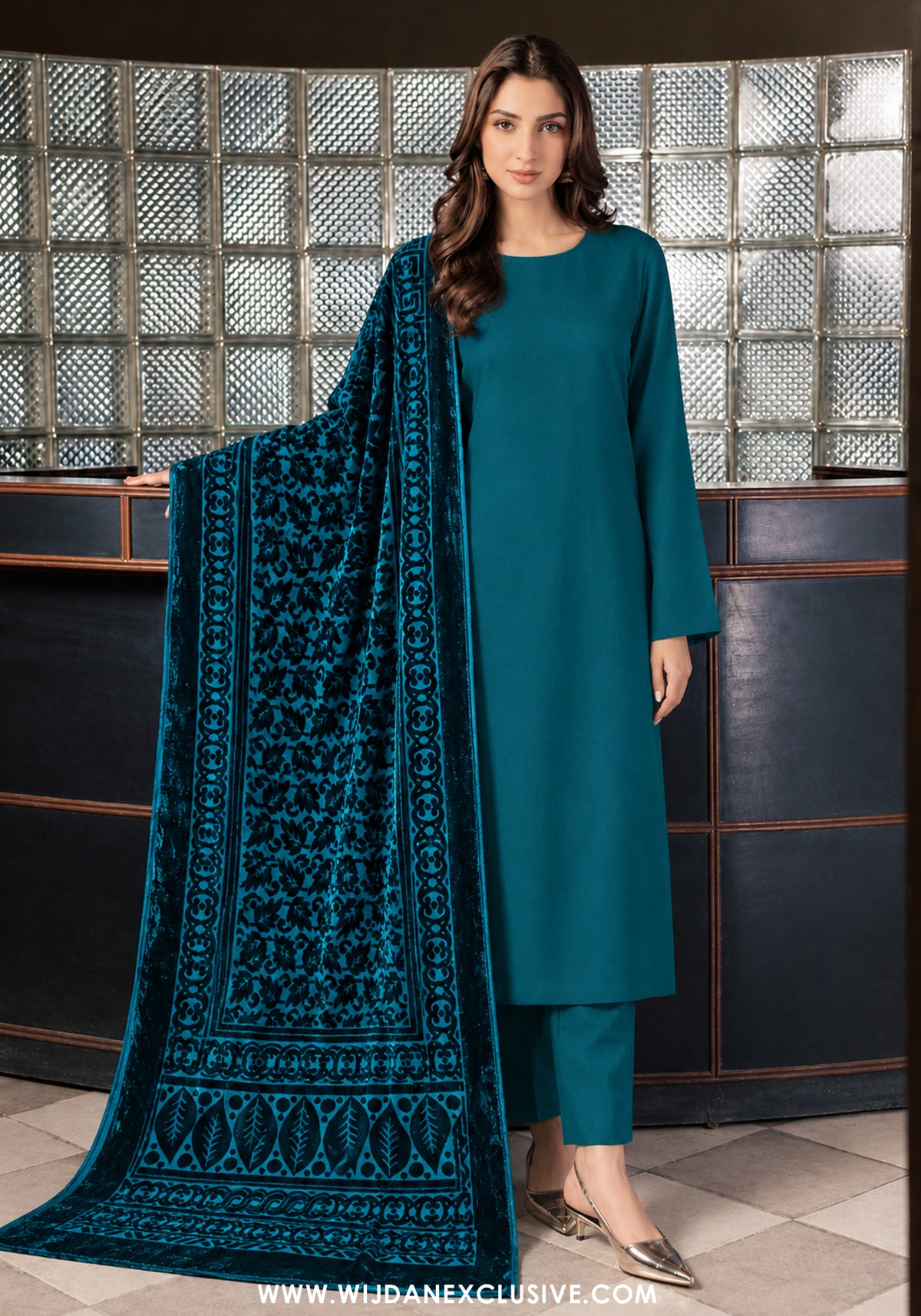 Raagni by Wijdan | Unstitched Palachi Shawl Collection - 2026 (D-01)