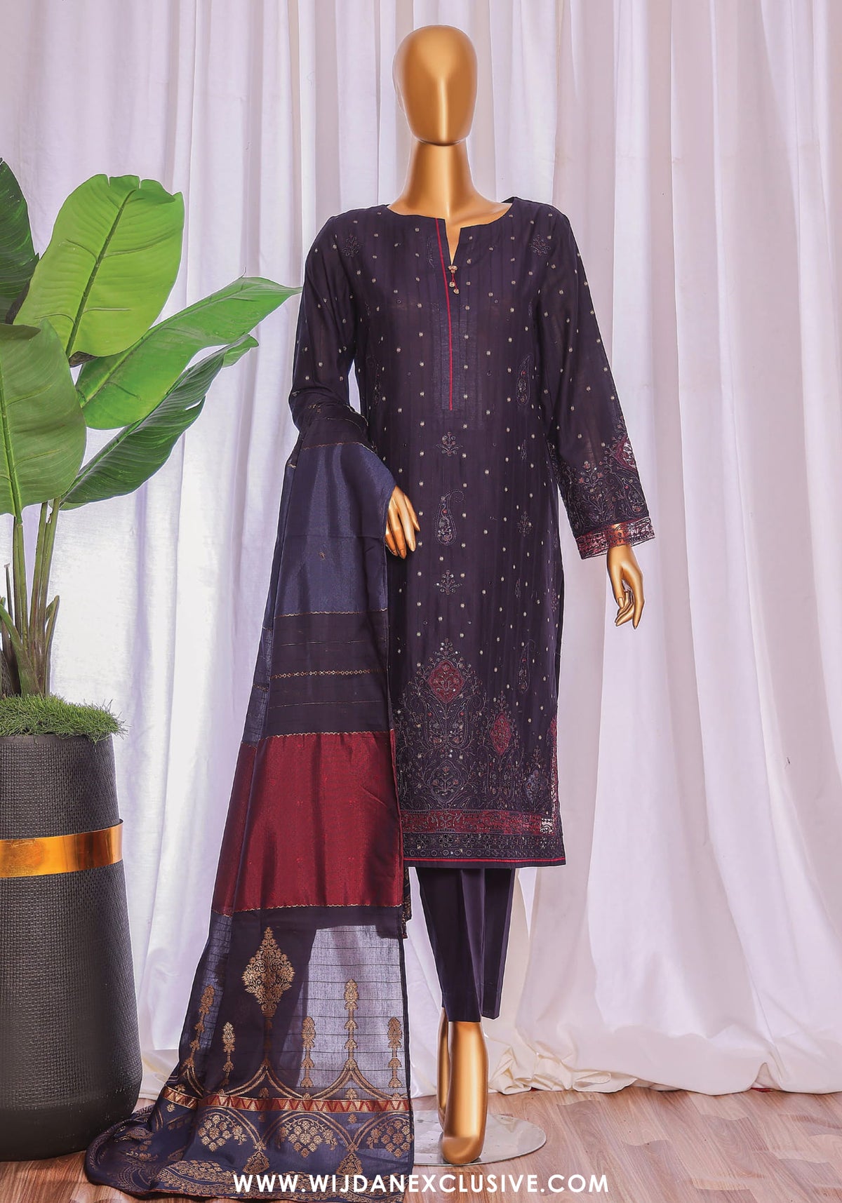 HZ Turkish Jacquard Embroidered Collection Vol - 03 (D-01)