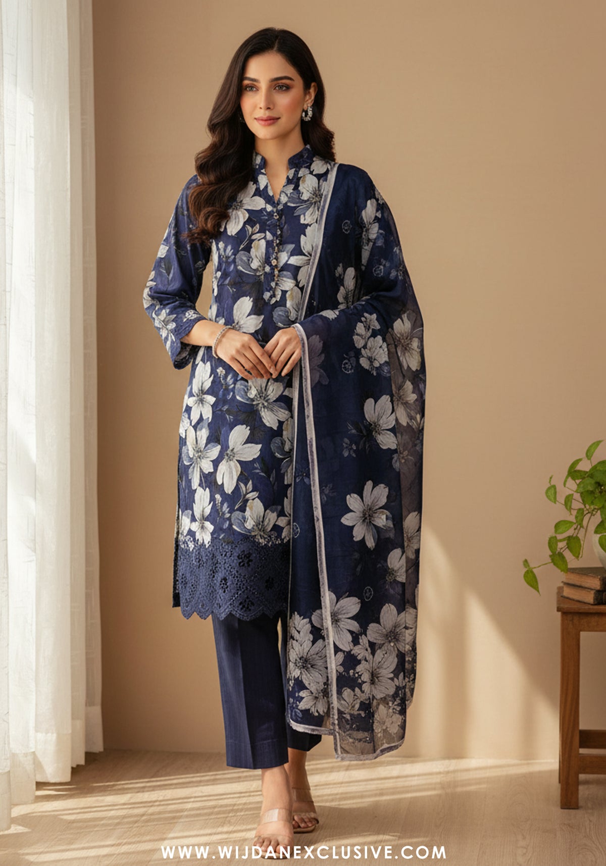Wijdan Unstitched Embroidered Viscose Winter Collection - 2025 D-2051