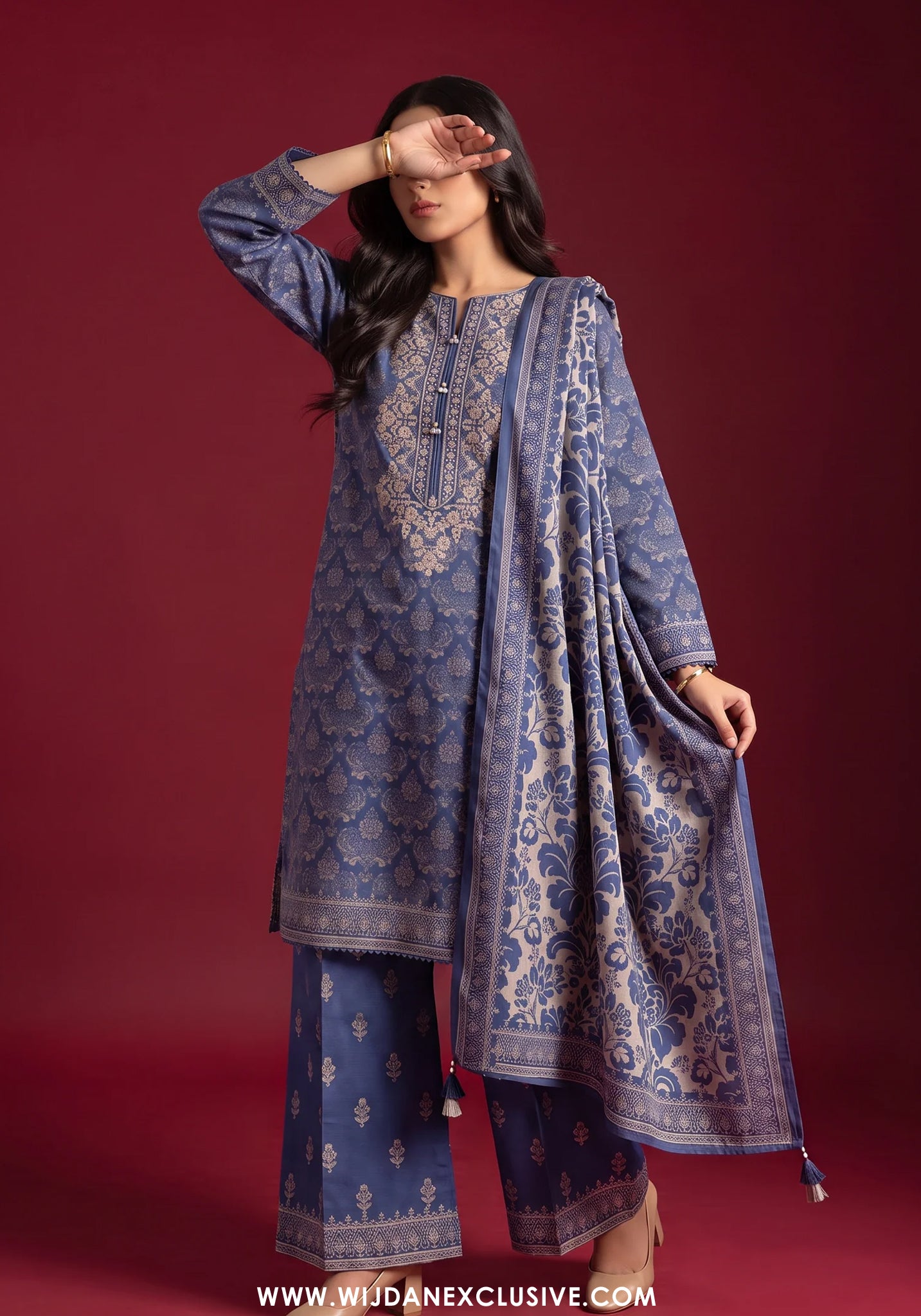 Rang E Bahar by Amna Khadija | Stitched Embroidered Lawn Collection - 2026 (D-01)