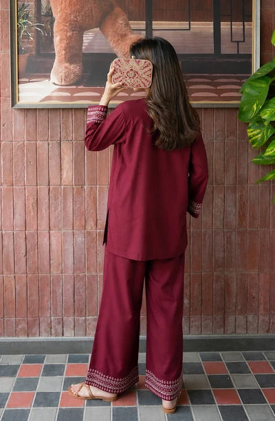 Gul Tanka by Amna Khadija | Stitched 2pc Embroidered Cotton Collection - 2026 (D-01)