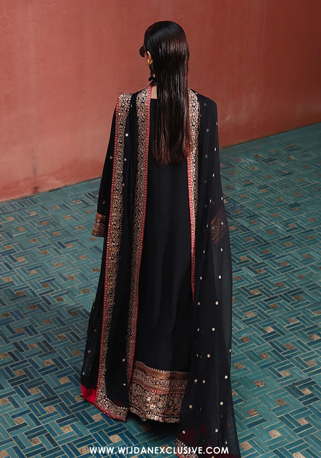 Nuvera by Mushq | Unstitched Embroidered Raw Silk Formal Collection'26 (CARMINE JEWEL)