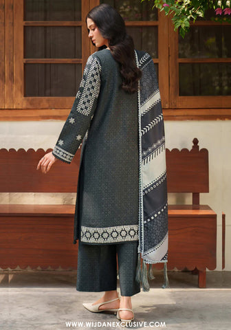 Meline by Farasha | Unstitched Premium Viscose Collection - 2025 (SLATE GRAY)