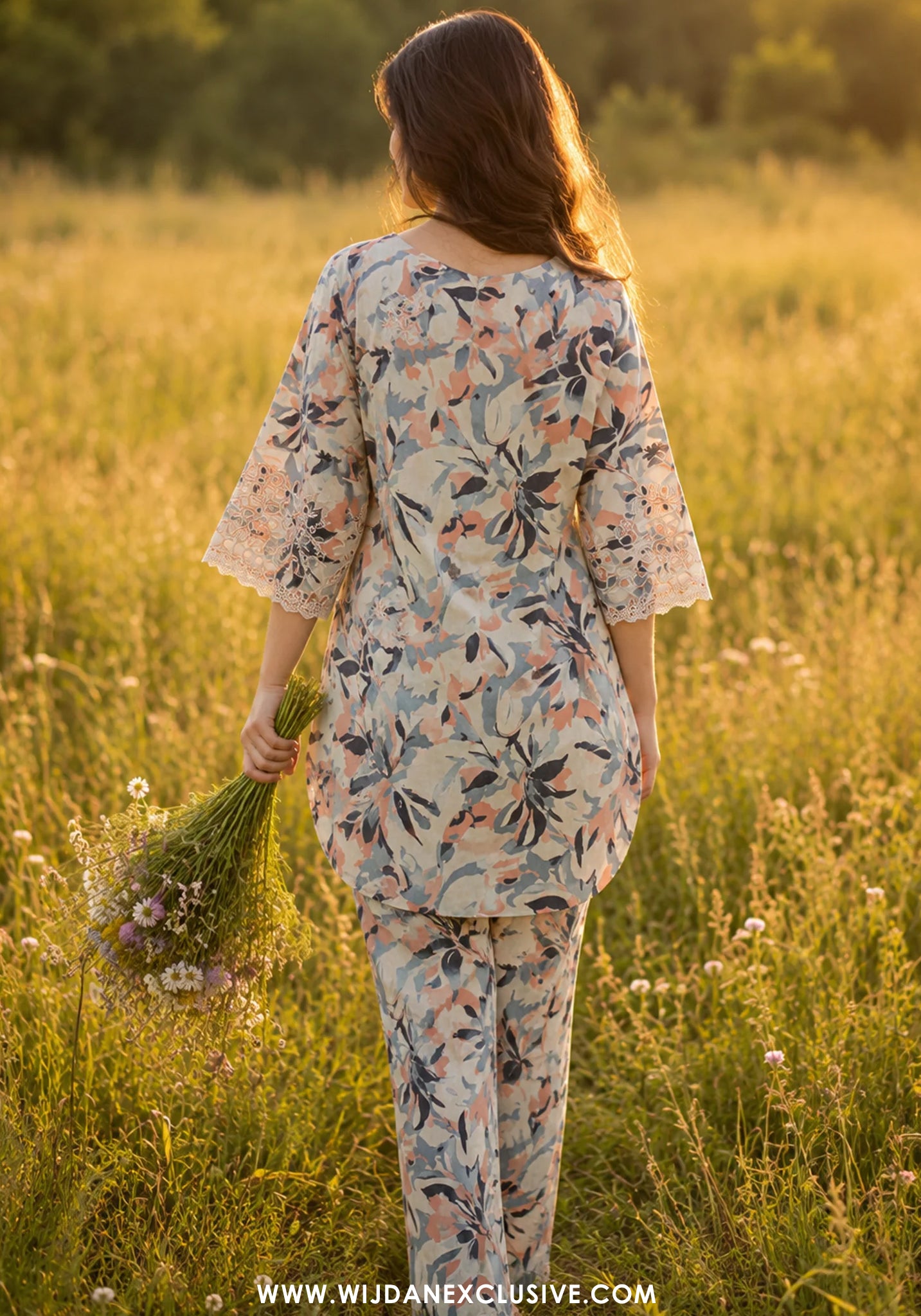 Summer Essentials by Amna khadija | 2pc Emb Co-ords Set Collection'26 (D-01)
