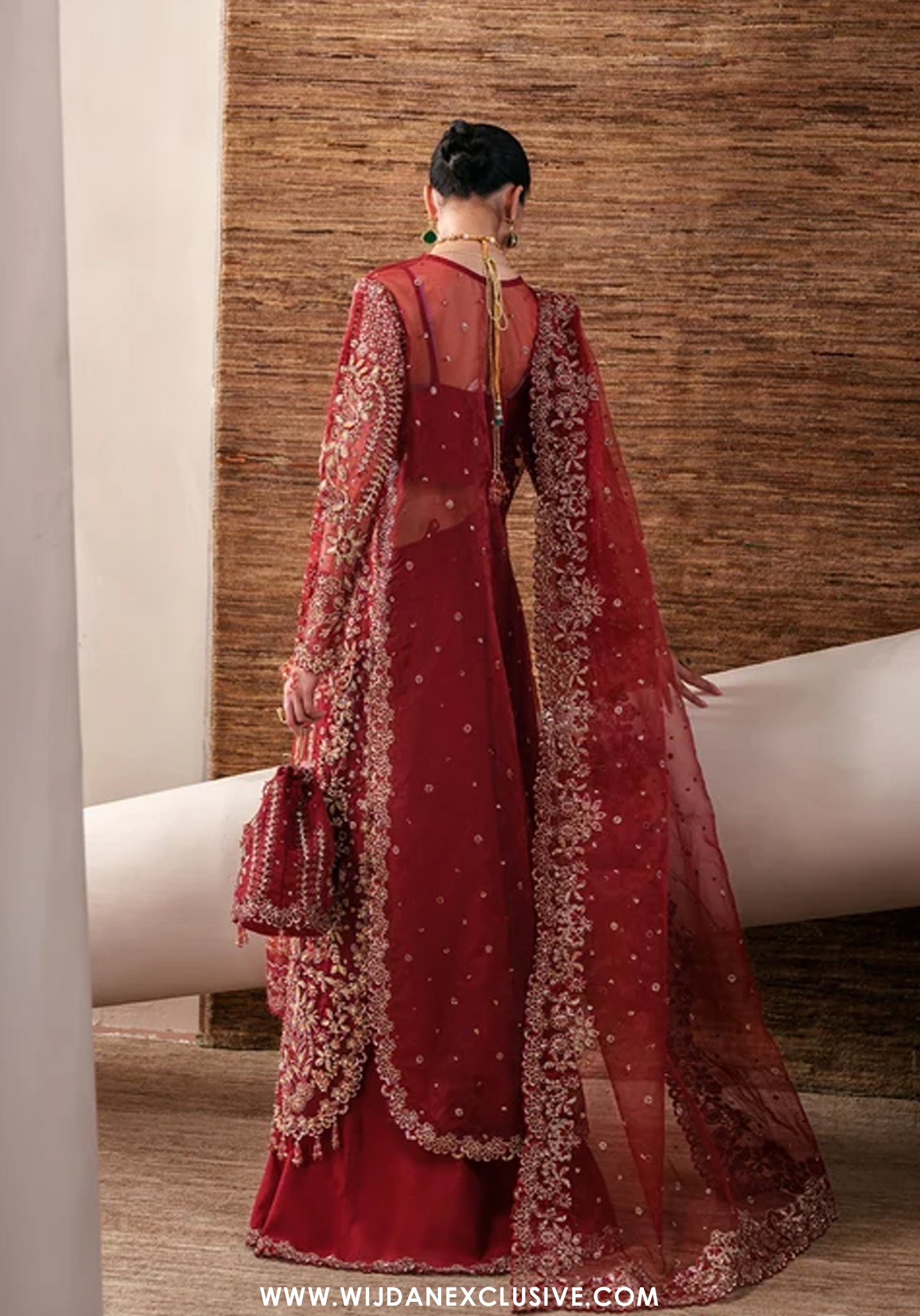 Starlit Jewels by Emaan Adeel | Unstitched Embroidered Festive Formal Collection - 2026 (RUBY VEIL)