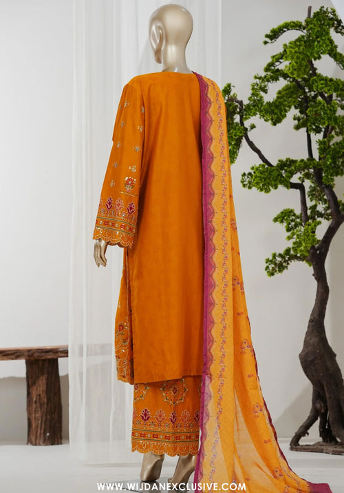 Bin Saeed Stitched 3pc Luxury Embroidered Jacquard Collection - 2026 (D-01)