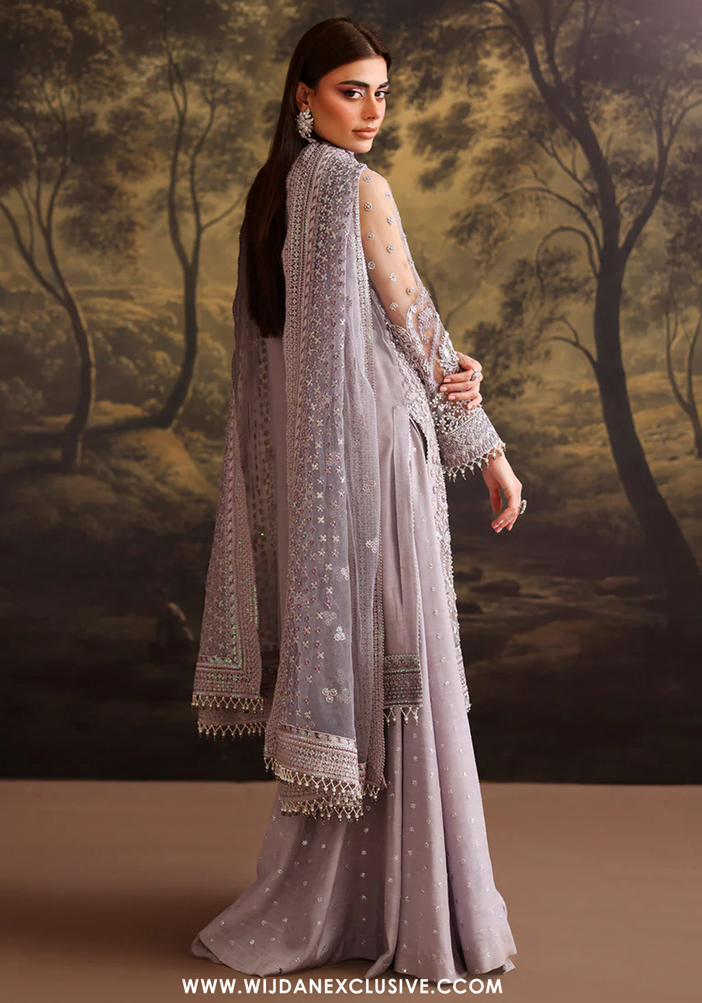 Baroque Unstitched Embroidered Chiffon Silk Collection - 2026 (UF-4379)