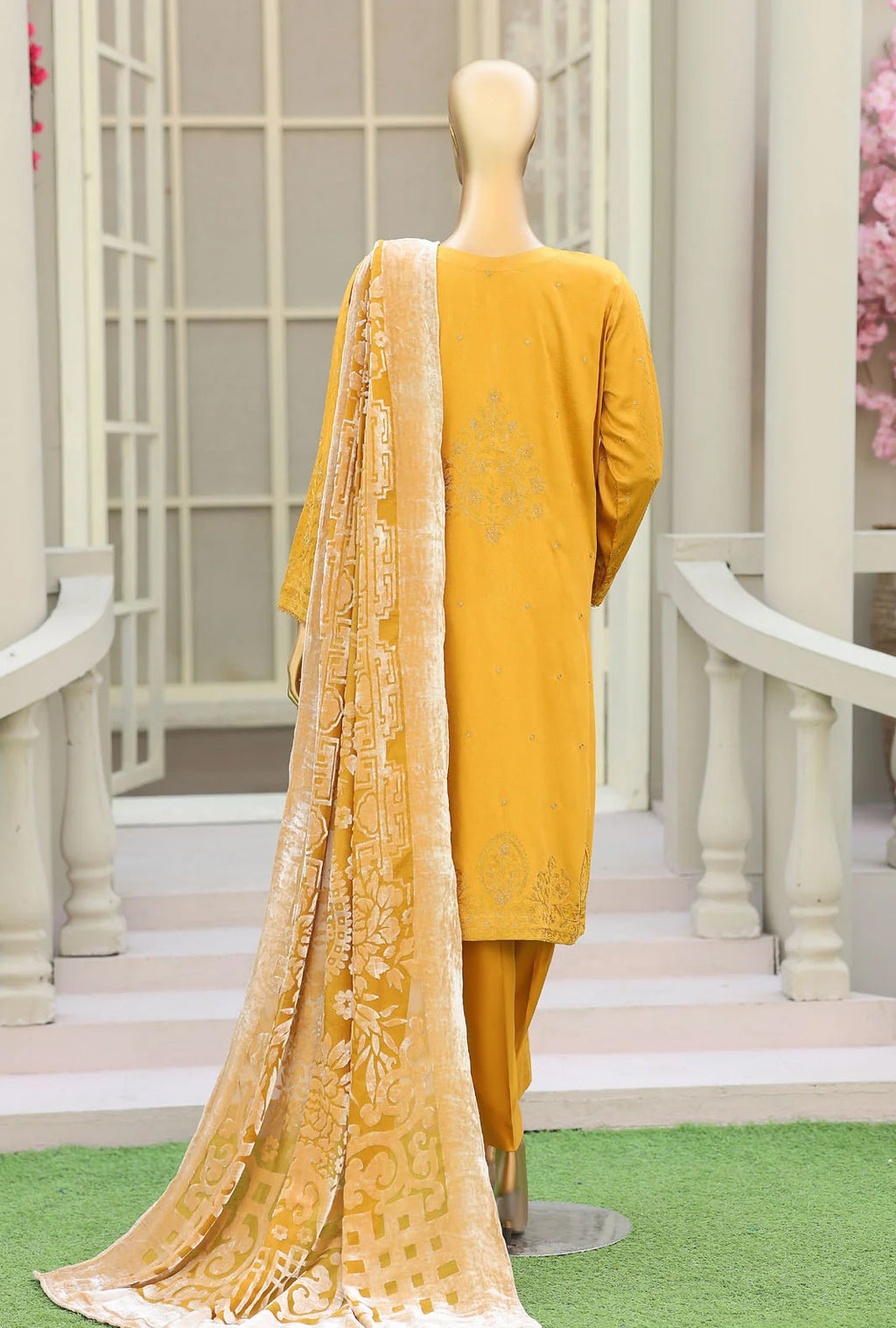 Royel Needleuork by HZ Textile | Unstitched Velevet Embroidered Collection'26 (D-01)