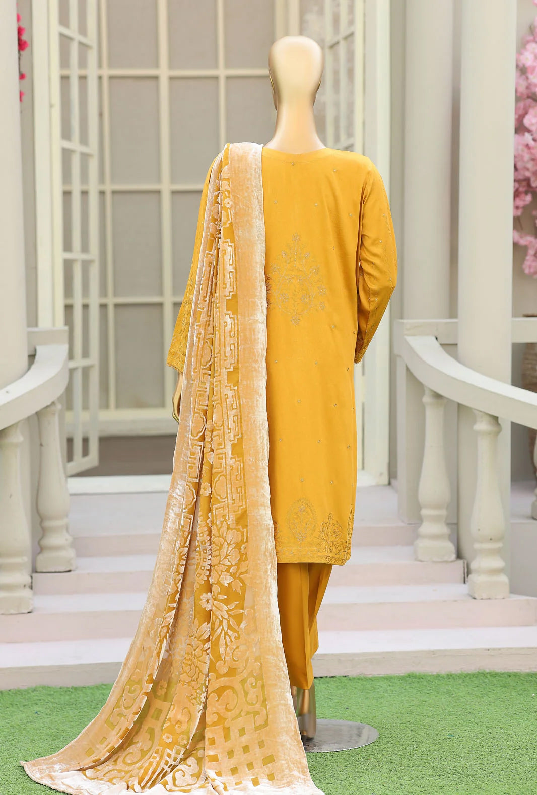 Royel Needleuork by HZ Textile | Unstitched Velevet Embroidered Collection'26 (D-01)