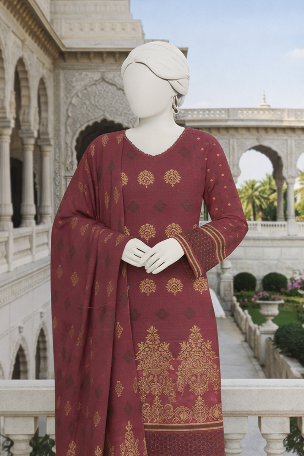 Chashni Broshia Unstitched Lawn Collection by Wijdan (D-01)