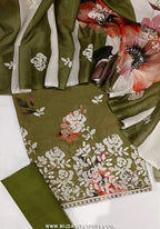 Naskani Embroidered Unstitched Lawn Vol-01 Collection - 2026 D-01