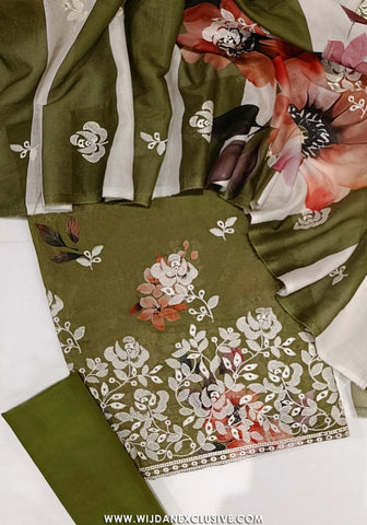 Naskani Embroidered Unstitched Lawn Vol-01 Collection - 2026 D-01