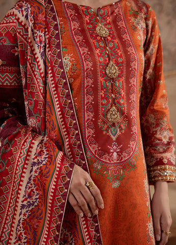 Velouré Unstitched Printed Silk Collection - 2025 by Gulaal (Rustic Regalia)