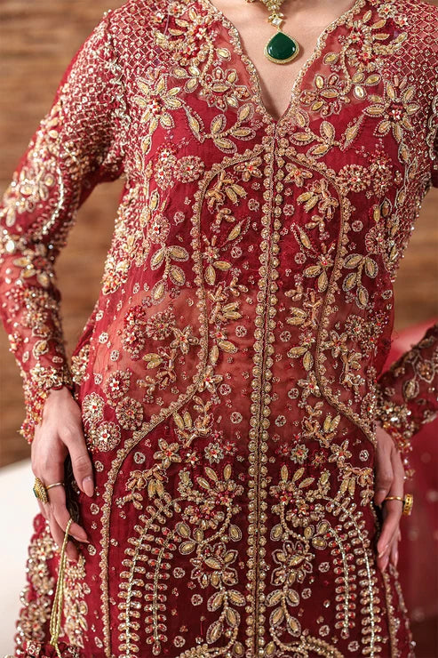 Starlit Jewels by Emaan Adeel | Unstitched Embroidered Festive Formal Collection - 2026 (RUBY VEIL)
