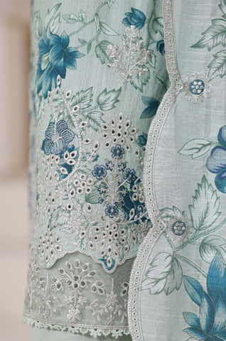 Sadabahar Signature Stitched Embroidered Khaddar Collection - 2025 (LIGHT BLUE)