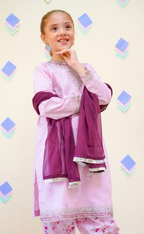 Shanzey Stitched Kids Embroidered Farshi Edit - 2025 (LILAC)