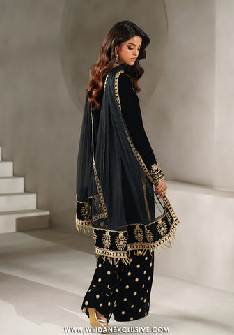 Zarif Unstitched Embroidered & Hand Embellished Velvet Collection - 2025 ZRF-V-01