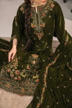 Yaadein by Tawakkal | Unstitched Fancy Heay Emb Velvet Collection - 2026 (D-5937)