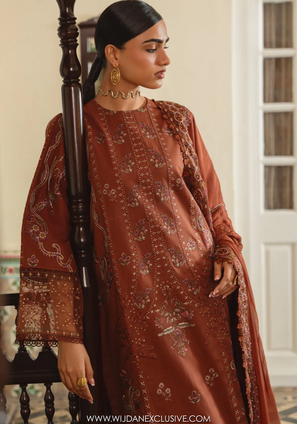 Izel by Marjjan | Unstitched Karandi Embroidered Collection - 2026 (MSK-01-A)