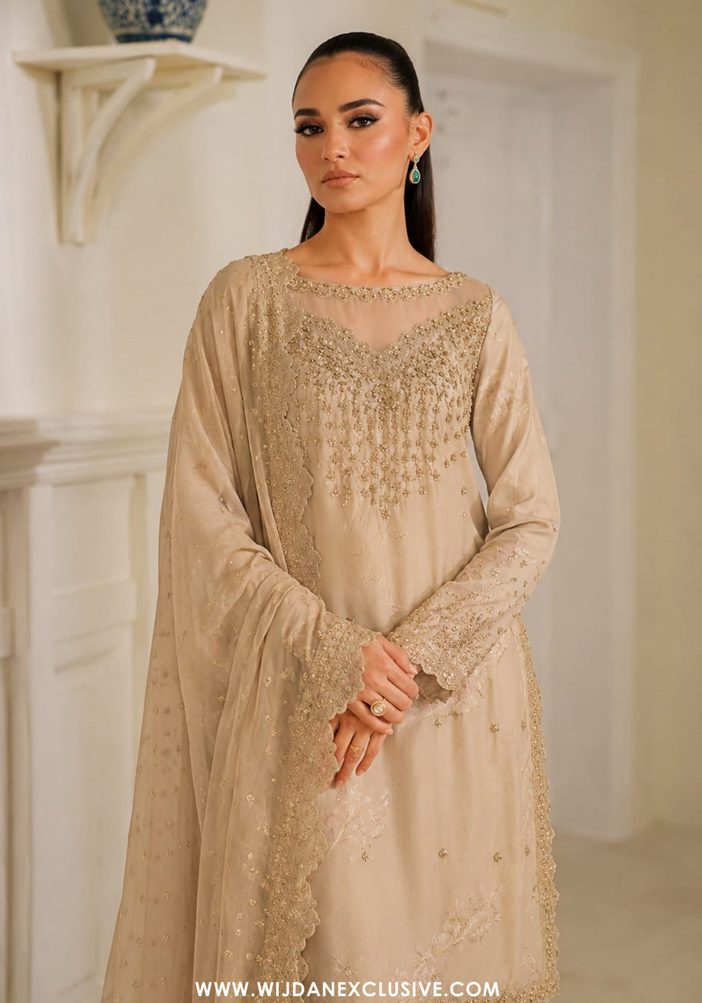 La'Royale by Wijdan | Stitched Print Formal Raw Silk Collection - 2026 (D-01)