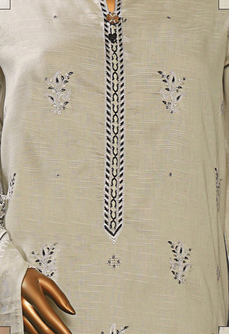 HZ Exclusive Unstitched Mid Summer Embroidered Slub Lawn - 2025 EMC-25