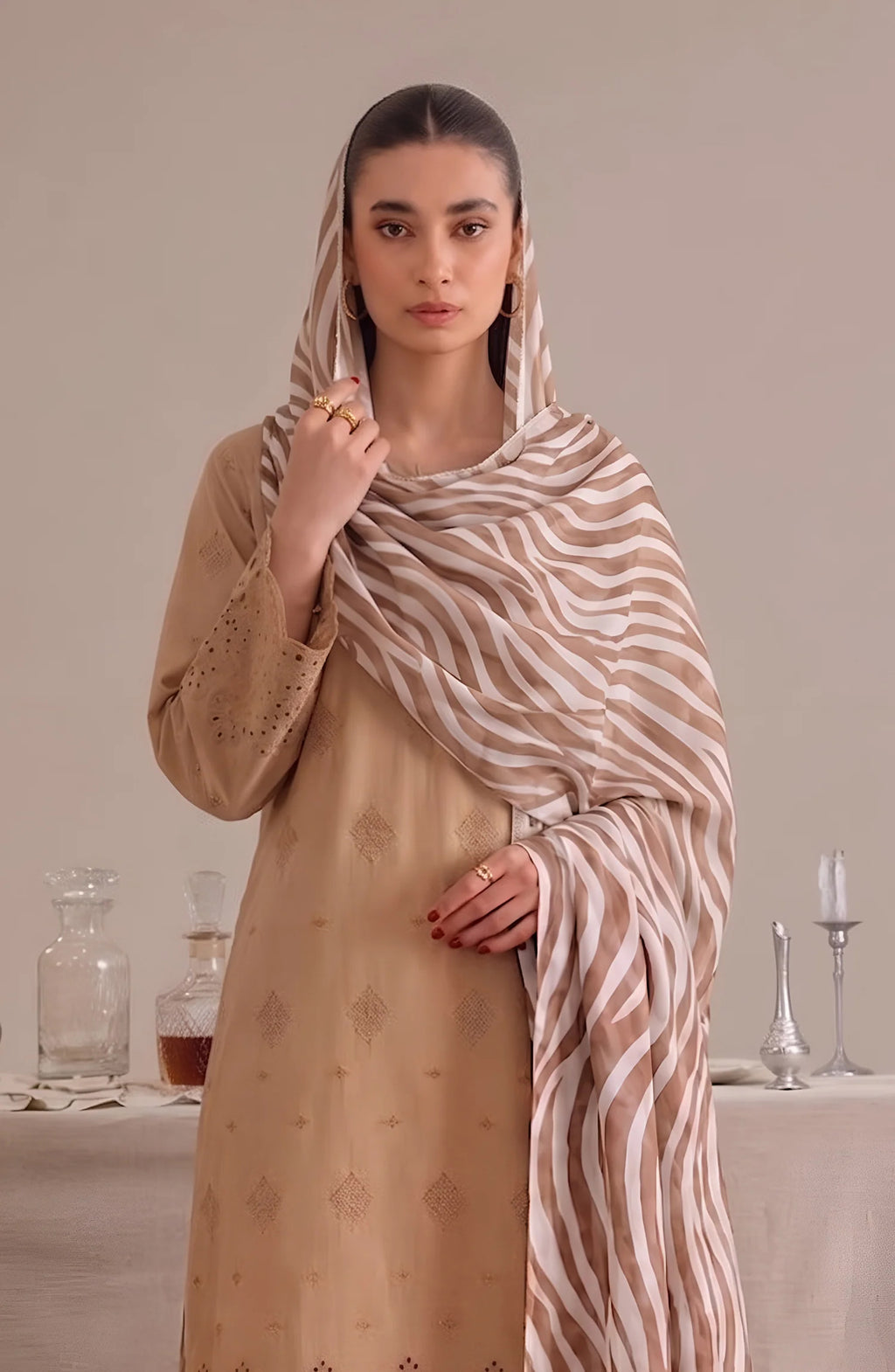Jeem by  Amna  Khadija | Stitched Chikankari Lawn Collection - 2026 (D-01)