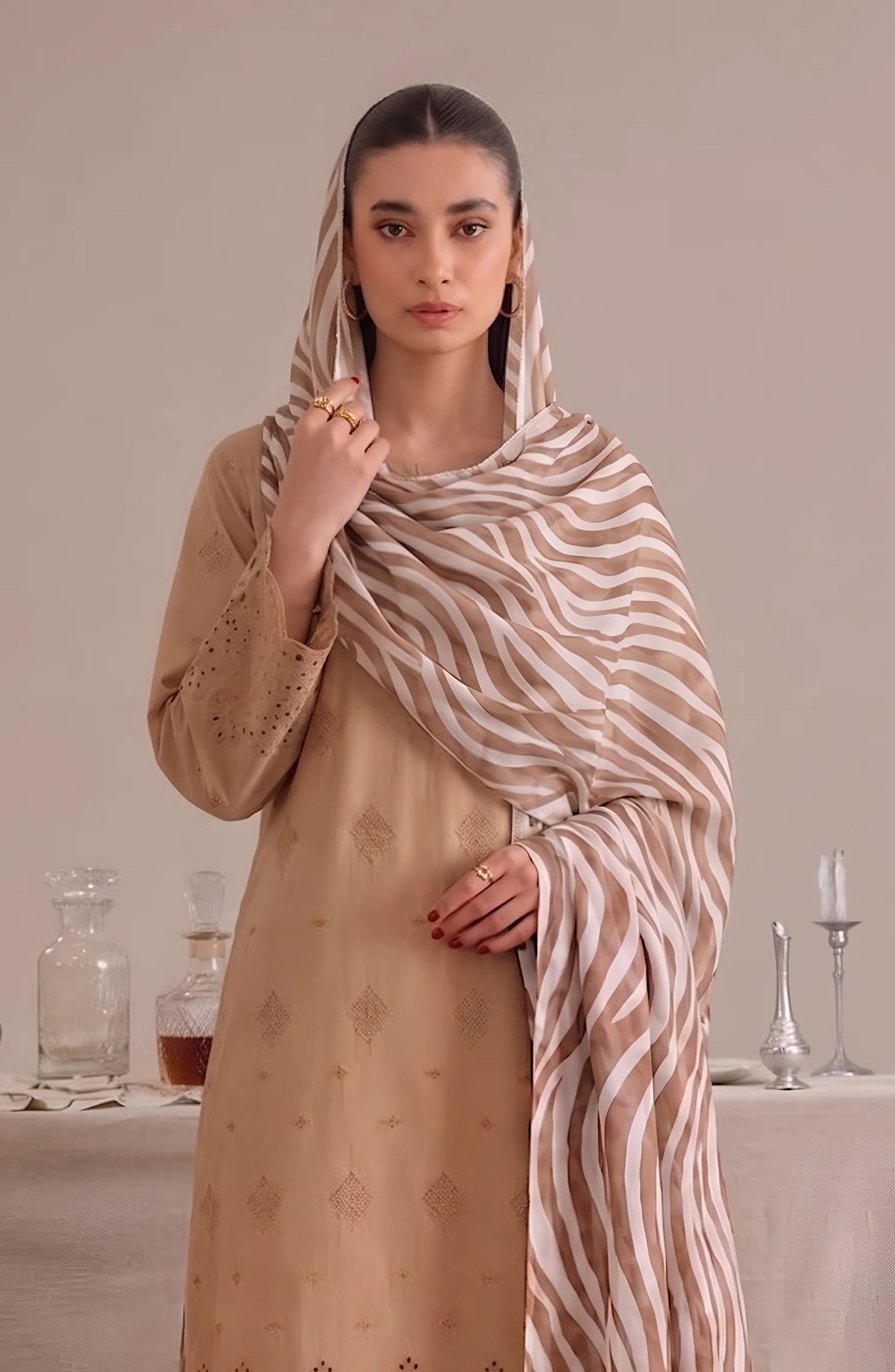 Jeem by  Amna  Khadija | Stitched Chikankari Lawn Collection - 2026 (D-01)