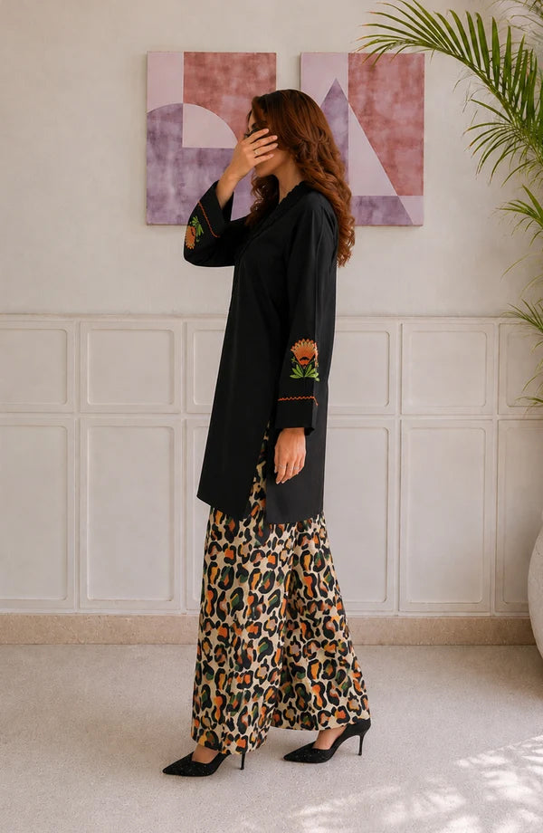 Afsana by Amna Khadija | Stitched 2pc Embroidered Lawn Collection - 2026 (D-01)