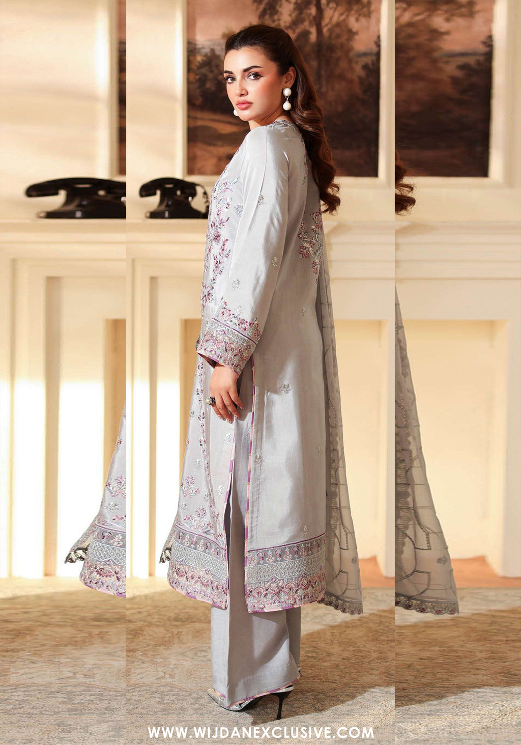 Aangan by Ramsha | Unstitched Rawsilk Vol-II Formal Collection - 2025 AA-209