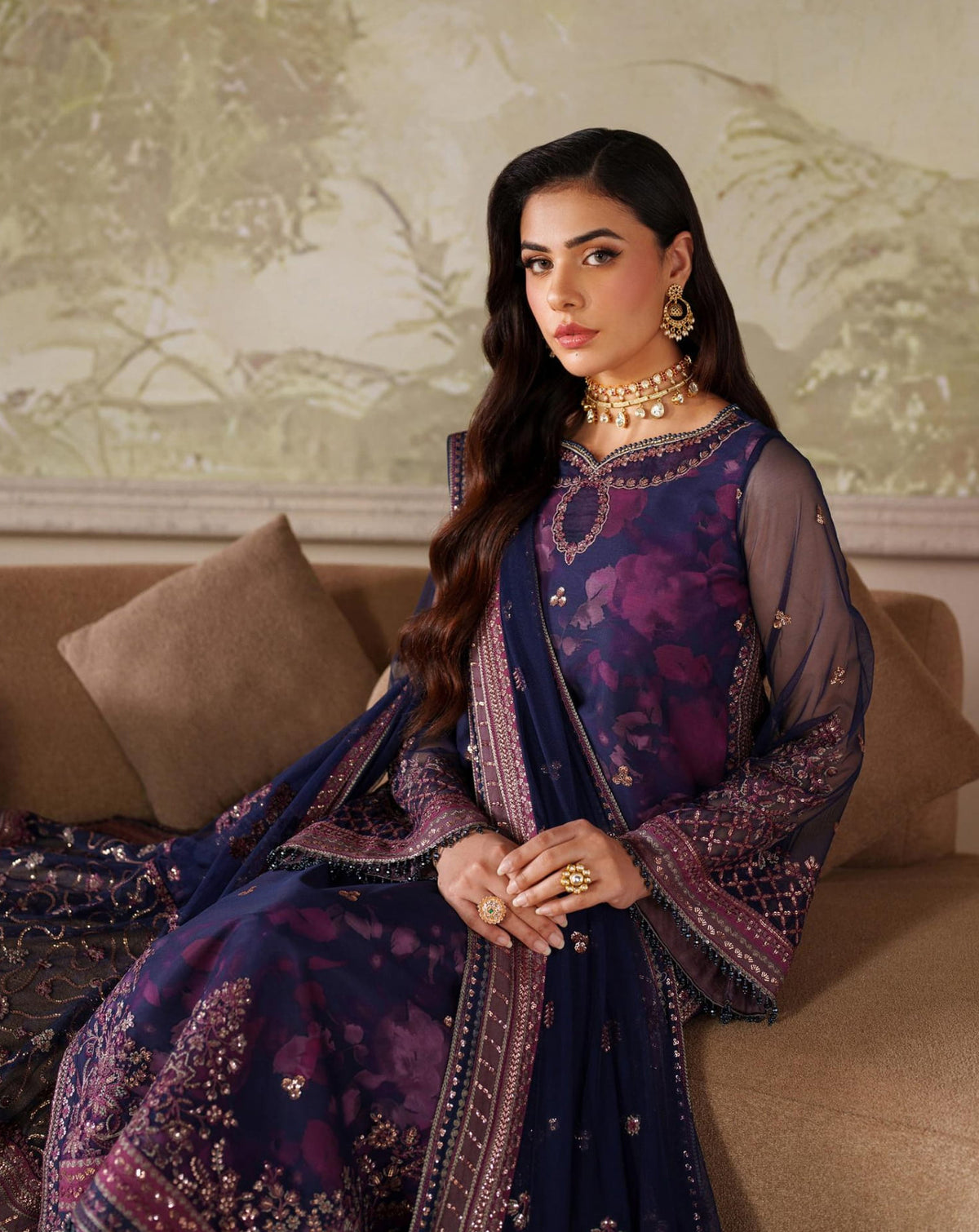 Zarif Zaneera Unstitched Printed & Embroidered Formals Collection - 2025 (ASRA)