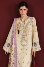Iris by Jazmin | Unstitched Embroidered Luxury Lawn Collection - 2026 (D-01)