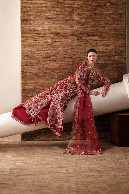 Starlit Jewels by Emaan Adeel | Unstitched Embroidered Festive Formal Collection - 2026 (RUBY VEIL)