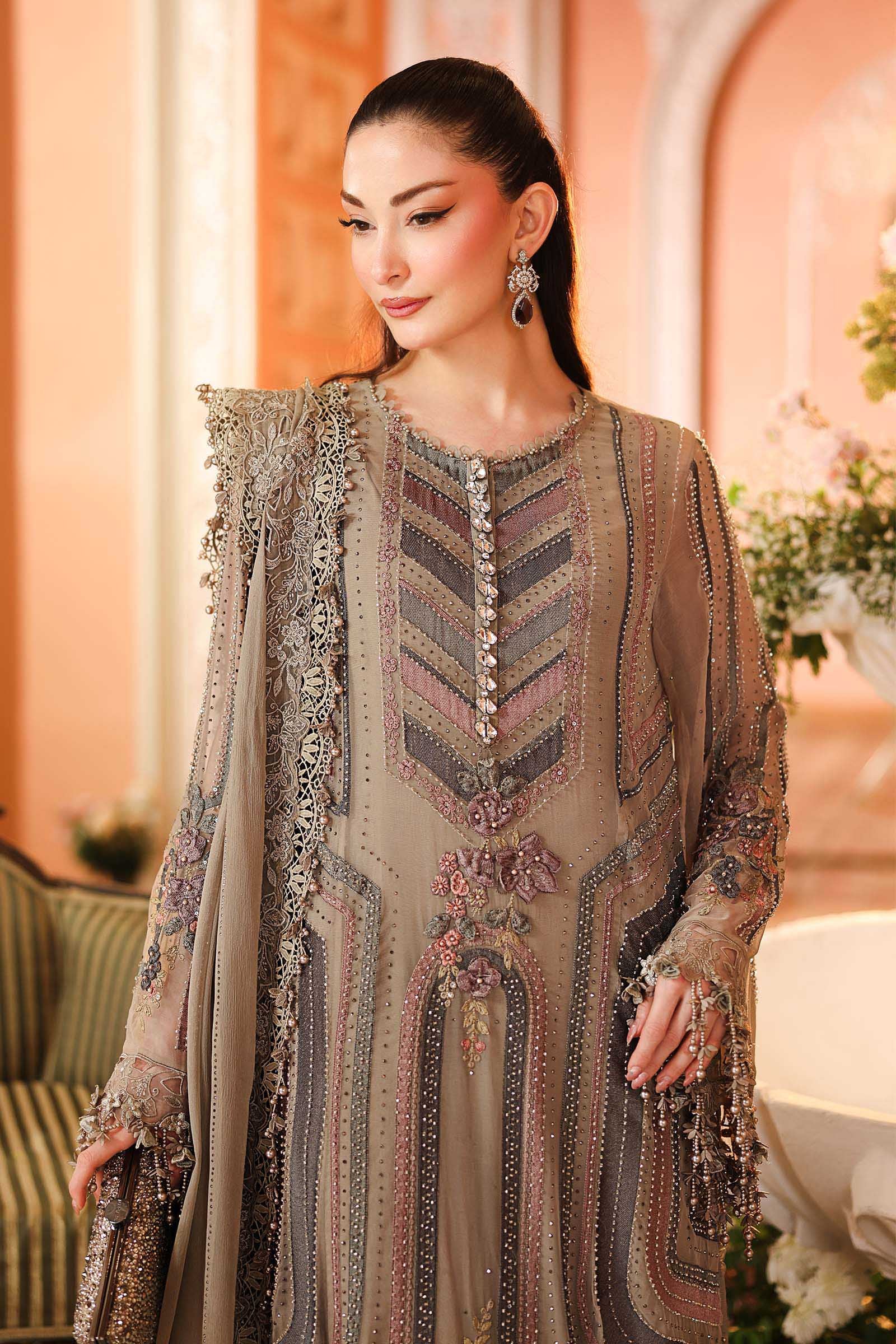 Royale Tea Affair by Maria.B | Unstitched Chiffon Formal Collection - 2026 (D-01)