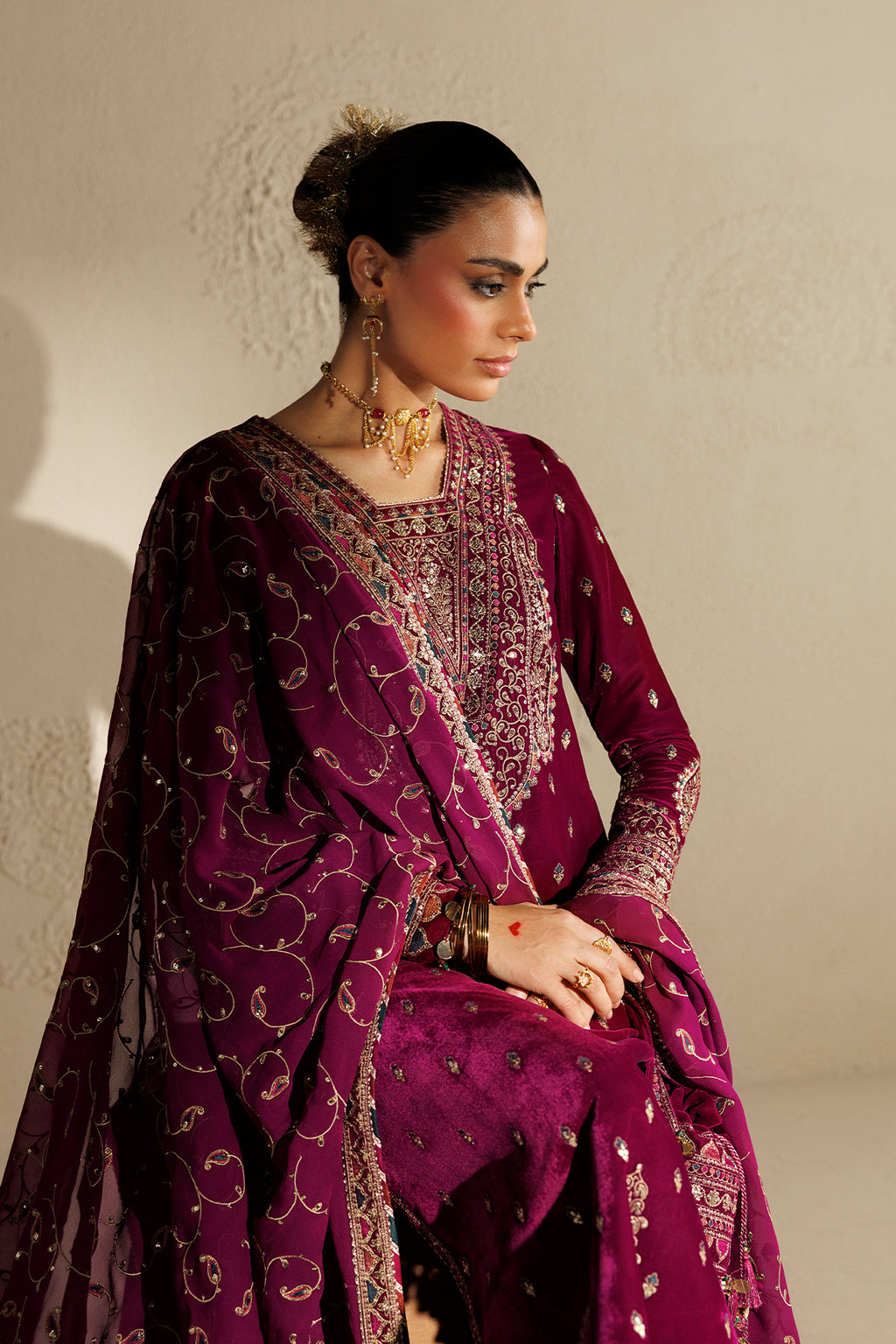 Chandni by Jazmin | Unstitched Embroidered Velvet Formal Collection - 2026 (D-12)