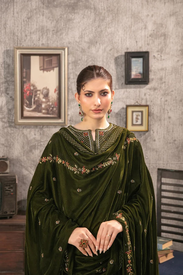 Yaadein by Tawakkal | Unstitched Fancy Heay Emb Velvet Collection - 2026 (D-5937)