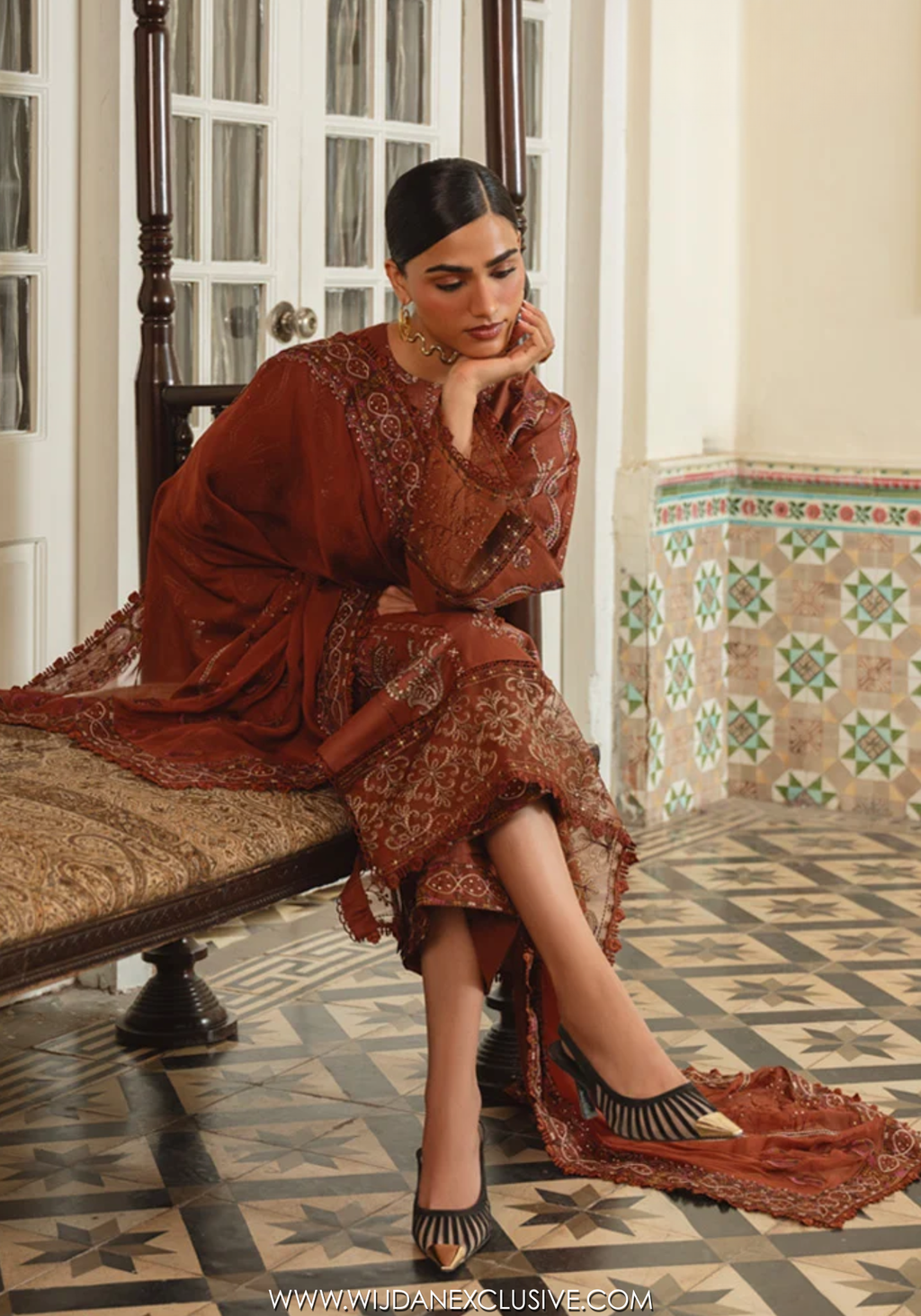 Izel by Marjjan | Unstitched Karandi Embroidered Collection - 2026 (MSK-01-A)
