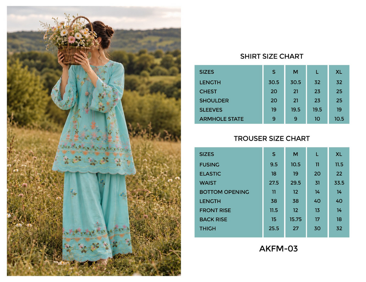 Fairy Meadows by Amna Khadija | Stitched Cotton Co-ord Set Collection - 2026 (D-01)