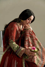 Vera Unstitched Embroidered Raw Silk Formal Edit'26 (ZAR RUST)