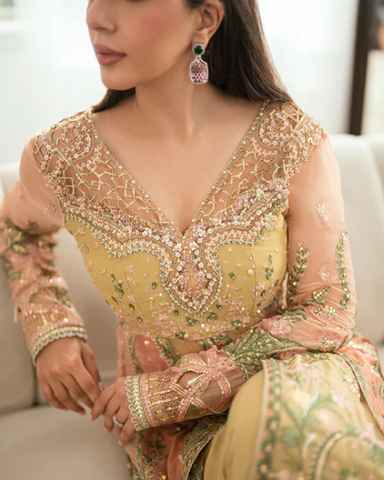 Sham Shandaar by Mushq | Unstitched Chiffon Collection - 2025 (SUR SUNEHRI)
