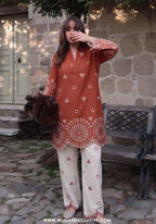 Rang e Mirha by Amna Khadija | Stitched 2pc Embroidered Cotton Lawn Collection'26 (D-01)