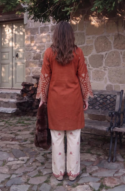 Rang e Mirha by Amna Khadija | Stitched 2pc Embroidered Cotton Lawn Collection'26 (D-01)