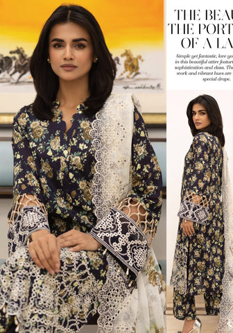 Zargona Embroidered Printed Lawn Collection'25 by johra JH-207