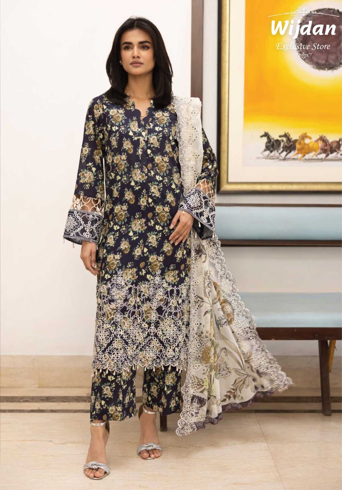 Zargona Embroidered Printed Lawn Collection'25 by johra JH-207