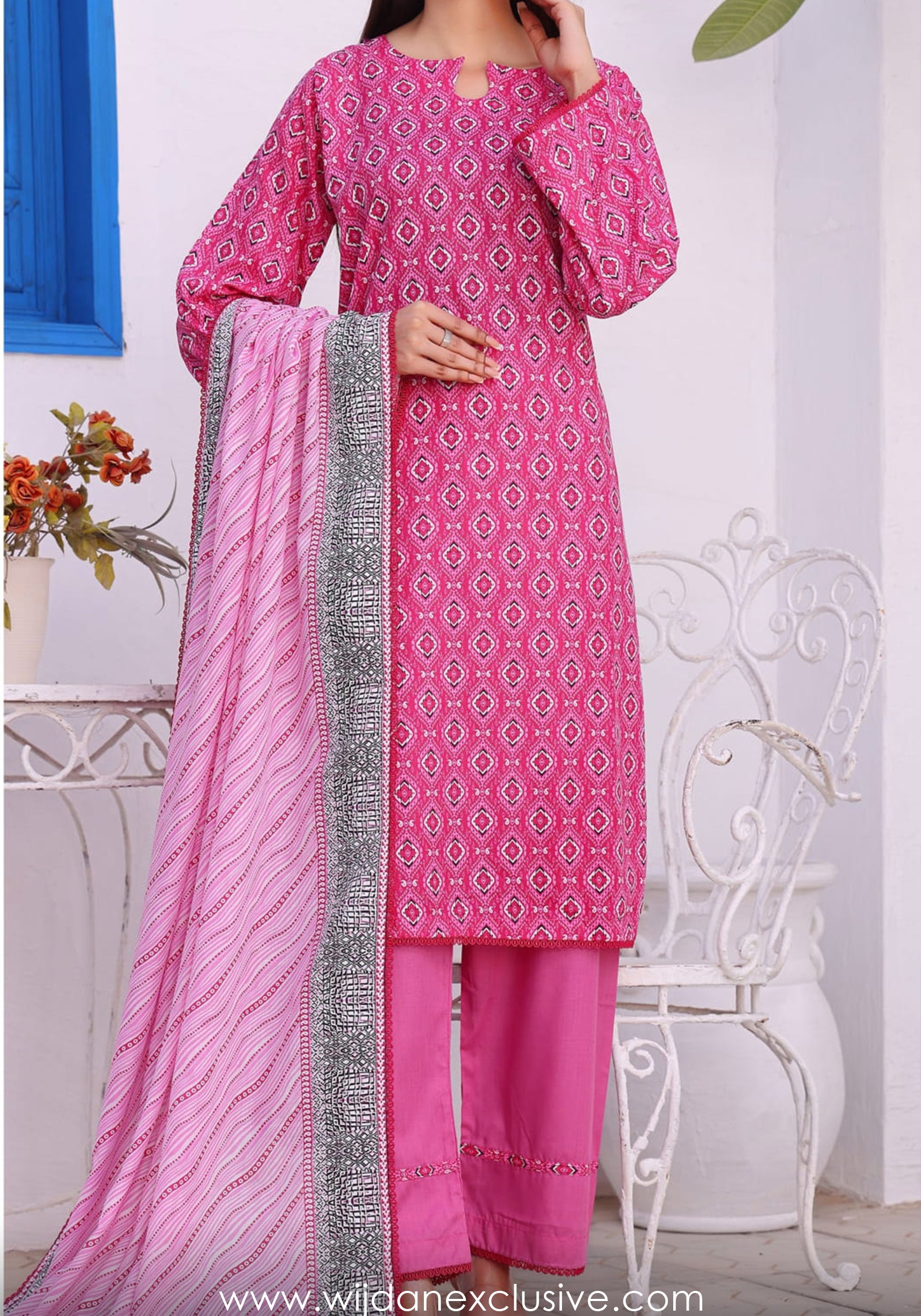 Wrinkle Free Un-Stitched Printed Collection Vol-26 by Amna Khadija D-20