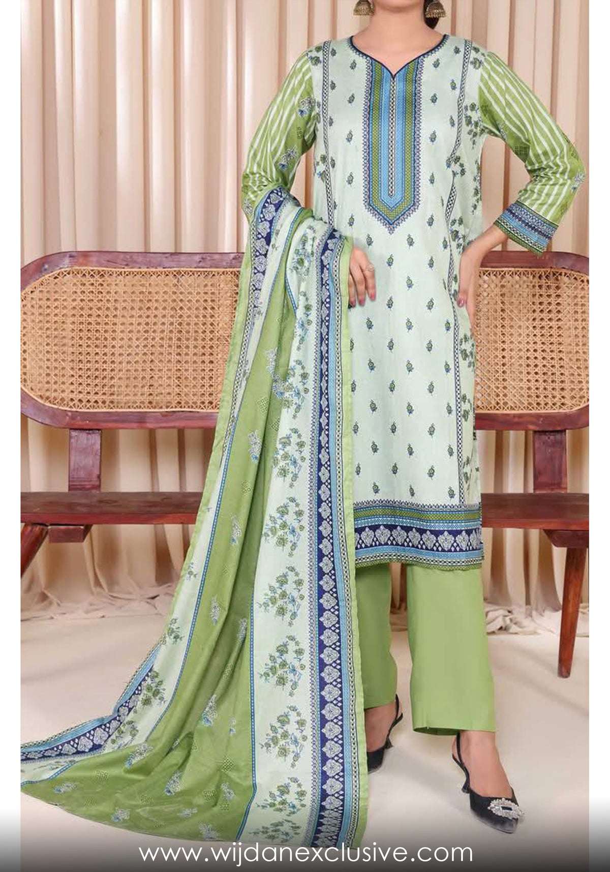 Designer Printed Cotton Lawn Collection'25 D-211