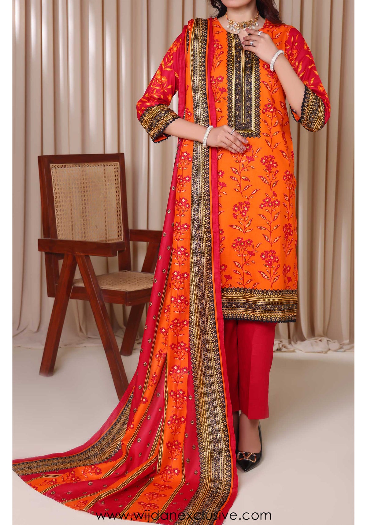 Designer Printed Cotton Lawn Collection'25 D-227