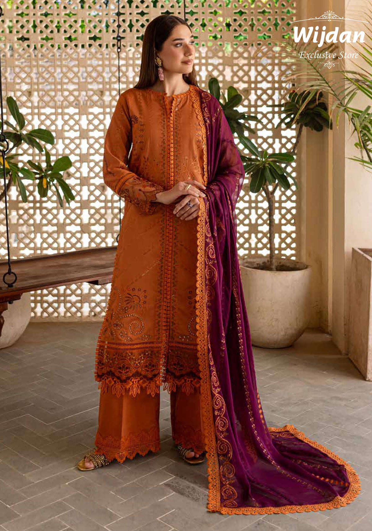 Aangan Un-Stitched Embroidered Viscose Collection'24 by Marjjan PEV-23B