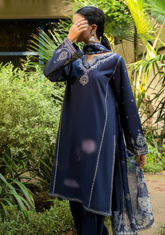 Rua by Casual Lite | Stitched Pre Fall Linen Drop-II Collection - 2025 (INDIGO ECHO)