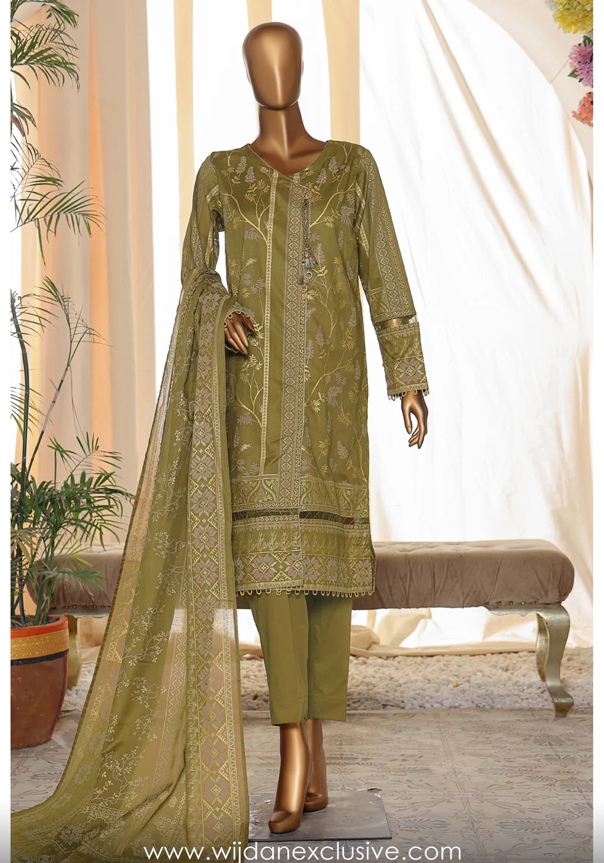 HZ Exclusive Printed Slub Lawn Collection'25 D-23